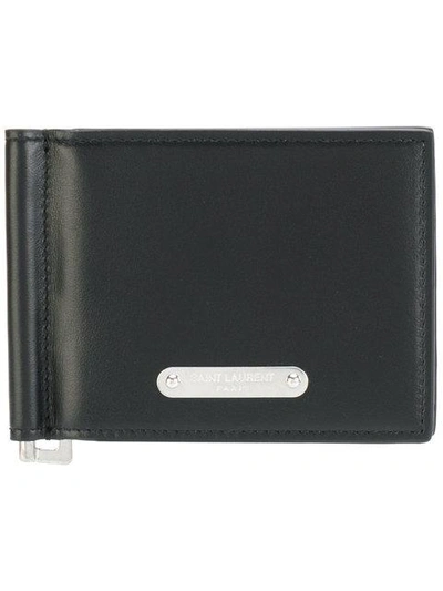 Shop Saint Laurent Id Bill Clip Wallet In Black