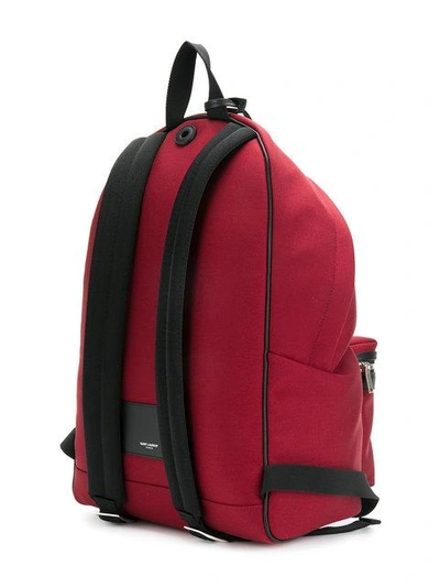 Shop Saint Laurent Zipped Backpack - Red