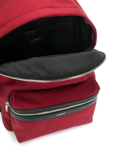 Shop Saint Laurent Zipped Backpack - Red