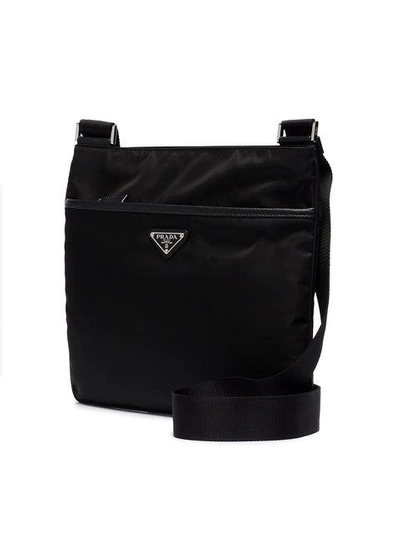 Shop Prada Zip Pocket Messenger Bag - Black