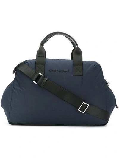 Shop Emporio Armani Zipped Holdall In Blue