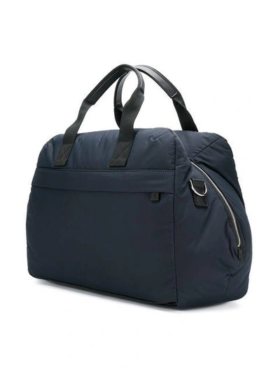 Shop Emporio Armani Zipped Holdall In Blue