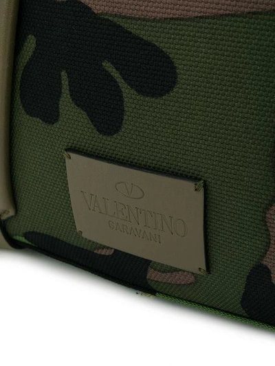 Shop Valentino Garavani Camouflage Zandra Stars Backpack - Green