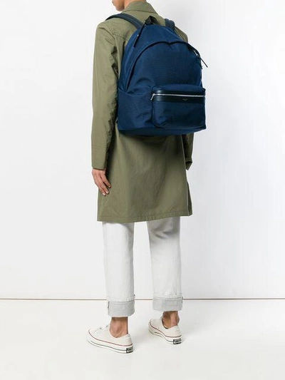 Shop Saint Laurent Classic Backpack In Blue