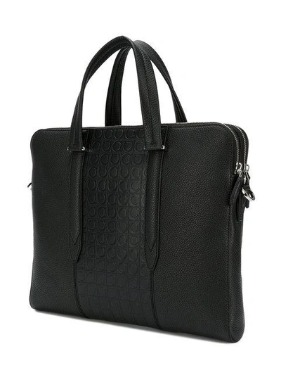 Shop Ferragamo Giancini Briefcase In Black