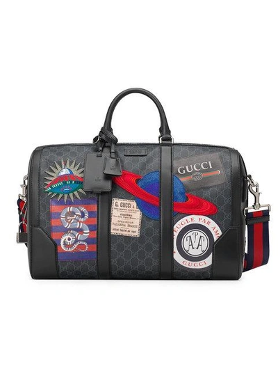  GG Supreme Monogram Night Patches Carry On Duffle Black Travel  Leather Men NEW : Clothing, Shoes & Jewelry