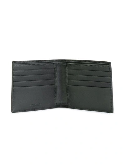 Shop Bottega Veneta Dark Moss Intrecciato Wallet In Black