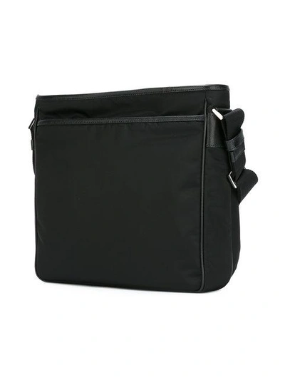 Shop Prada Classic Messenger Bag - Black