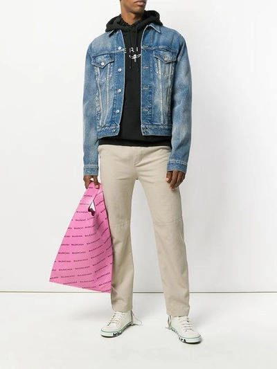 Shop Balenciaga Supermarket Shopper Bag In Pink