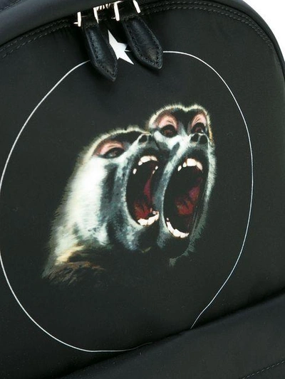 Shop Givenchy Baboon Print Backpack In Black