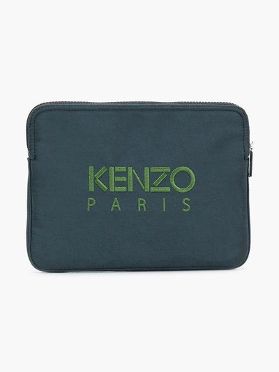 Shop Kenzo Tiger Tablet Case In Green