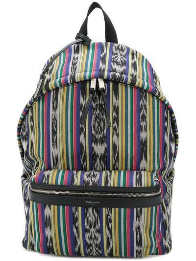 Shop Saint Laurent City Backpack In Multicolour