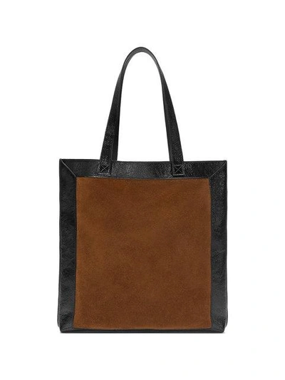 Shop Gucci Brown Ophidia Suede Large Tote