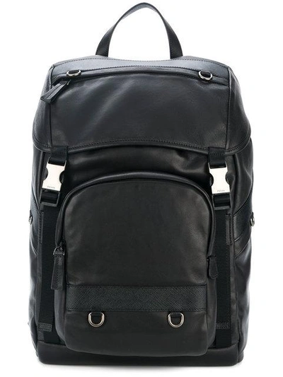 Shop Prada Classic Backpack In Black