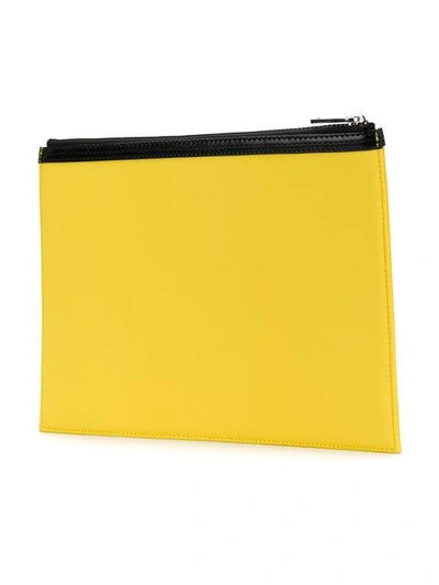 Shop Kenzo Logo Print Pouch - Yellow