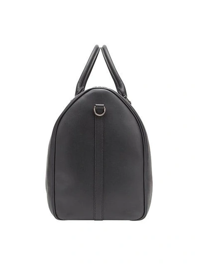 Shop Fendi Embossed Logo Duffel Bag In Black