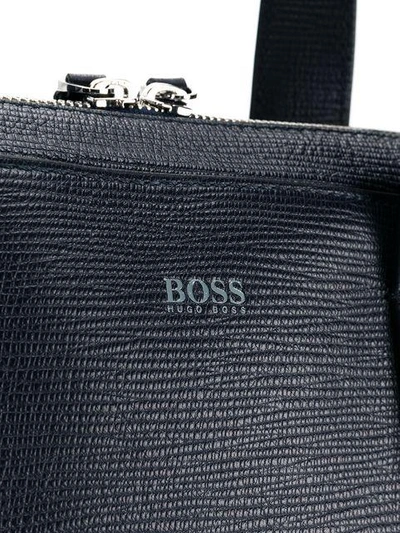 Shop Hugo Boss Boss  Logo Laptop Bag - Blue