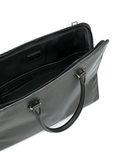 Shop Prada Top Handle Laptop Bag In Black