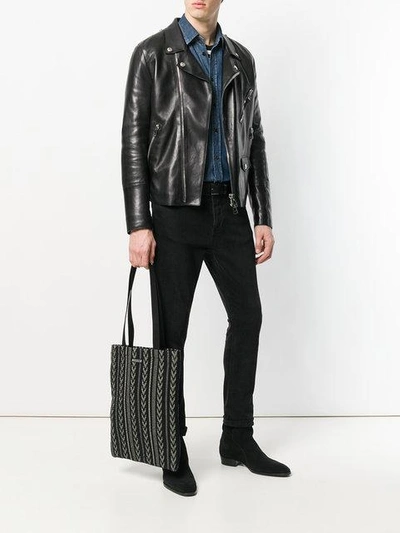 Shop Saint Laurent Berber Shopper Bag In Black