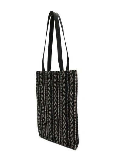 Shop Saint Laurent Berber Shopper Bag In Black