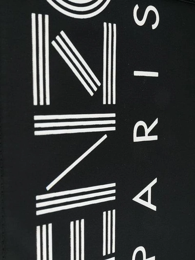 Shop Kenzo Paris Print Clutch In 99 - Black