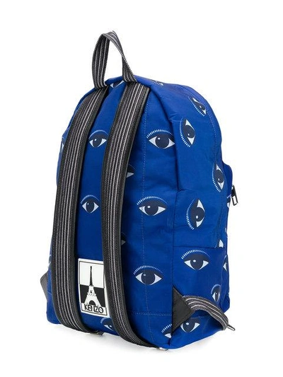 Shop Kenzo Eye Print Backpack - Blue
