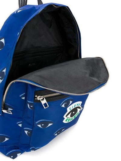 Shop Kenzo Eye Print Backpack - Blue