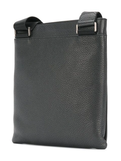 Shop Ferragamo Logo Zipped Messenger Bag In Black