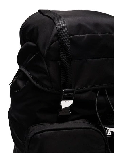 Shop Prada Two Pocket Backpack In Black
