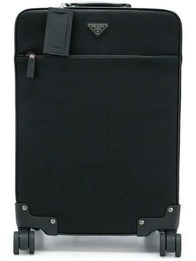 Shop Prada Rolling Suitcase - Black