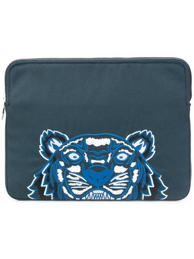 Shop Kenzo Tiger Laptop Bag In Green