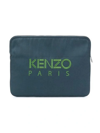 Shop Kenzo Tiger Laptop Bag In Green