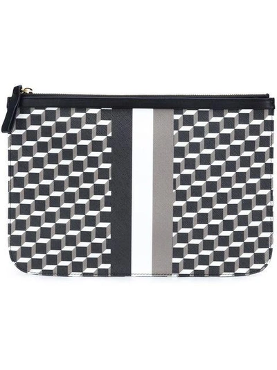 cube stripe design clutch