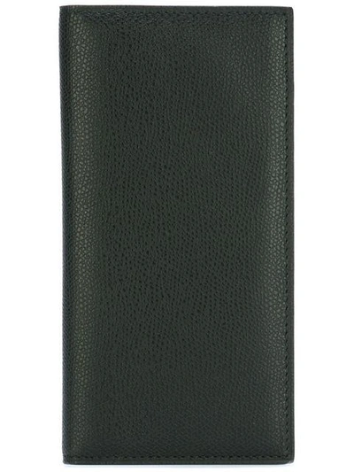 Valextra Long Textured Wallet In Black