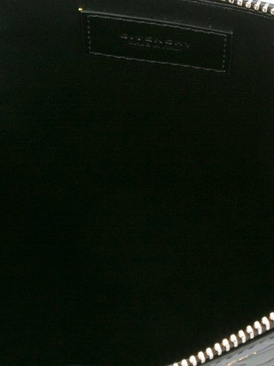 Givenchy Black Large Embossed Zip Pouch