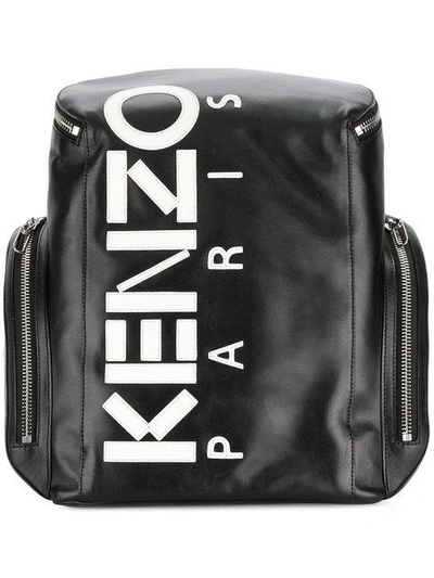 Shop Kenzo Logo Backpack In Black