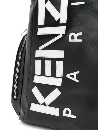 Shop Kenzo Logo Backpack In Black
