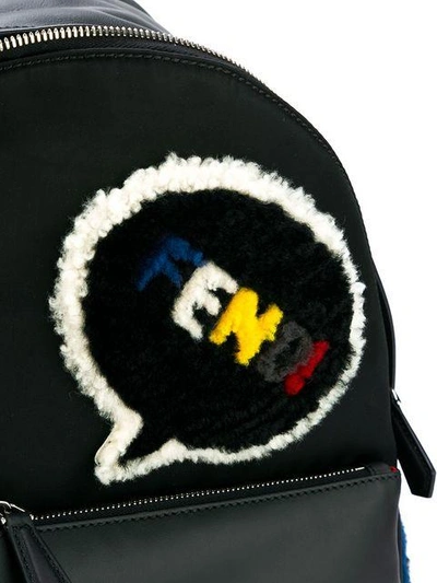 Shop Fendi Faces Backpack In Black