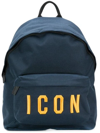 Shop Dsquared2 Icon Backpack In Blue