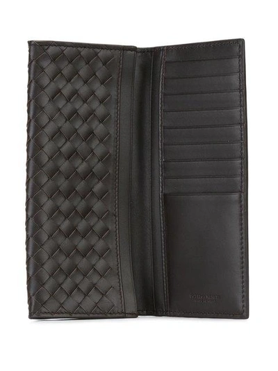 Shop Bottega Veneta Intrecciato Weave Continental Wallet In Brown