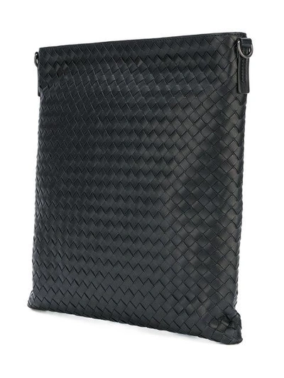 Shop Bottega Veneta Nero Intrecciato Large Messenger Bag In Black