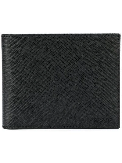 Shop Prada Logo Embossed Cardholder - Black