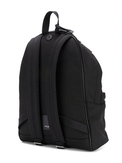 Shop Saint Laurent Logo-print Backpack In Black