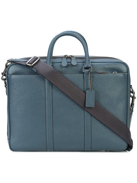 coach double zip briefcase