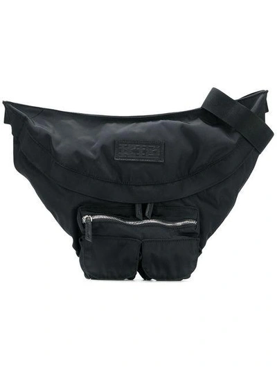 Shop Ktz Zip Pocket Belt Bag In Black