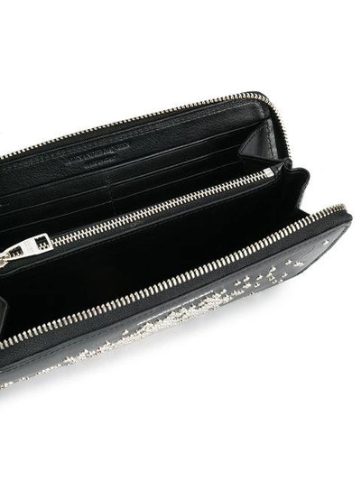 Shop Alexander Mcqueen Abstract Skull Stud Wallet In Black