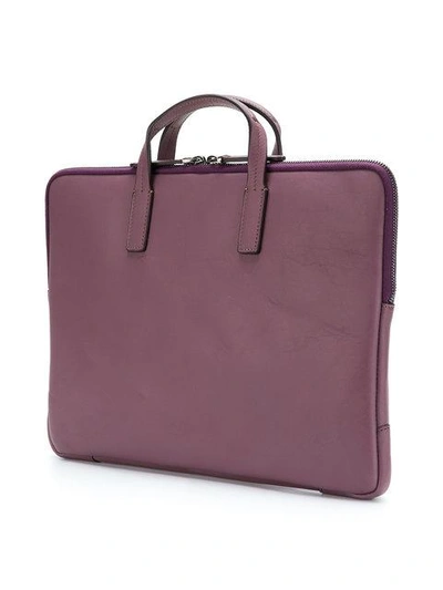 Shop Horizn Studios 13” Zipped Laptop Briefcase In Pink & Purple