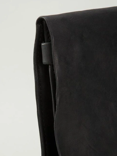 Shop Guidi Leather Messenger Bag - Black