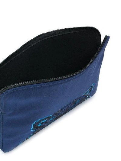 Shop Kenzo Tiger Laptop Bag In Blue