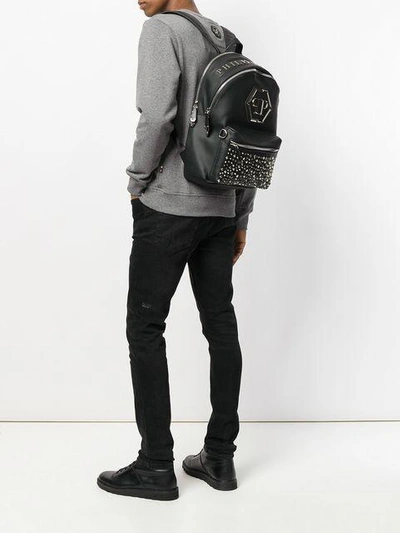 Shop Philipp Plein Studded Front Backpack